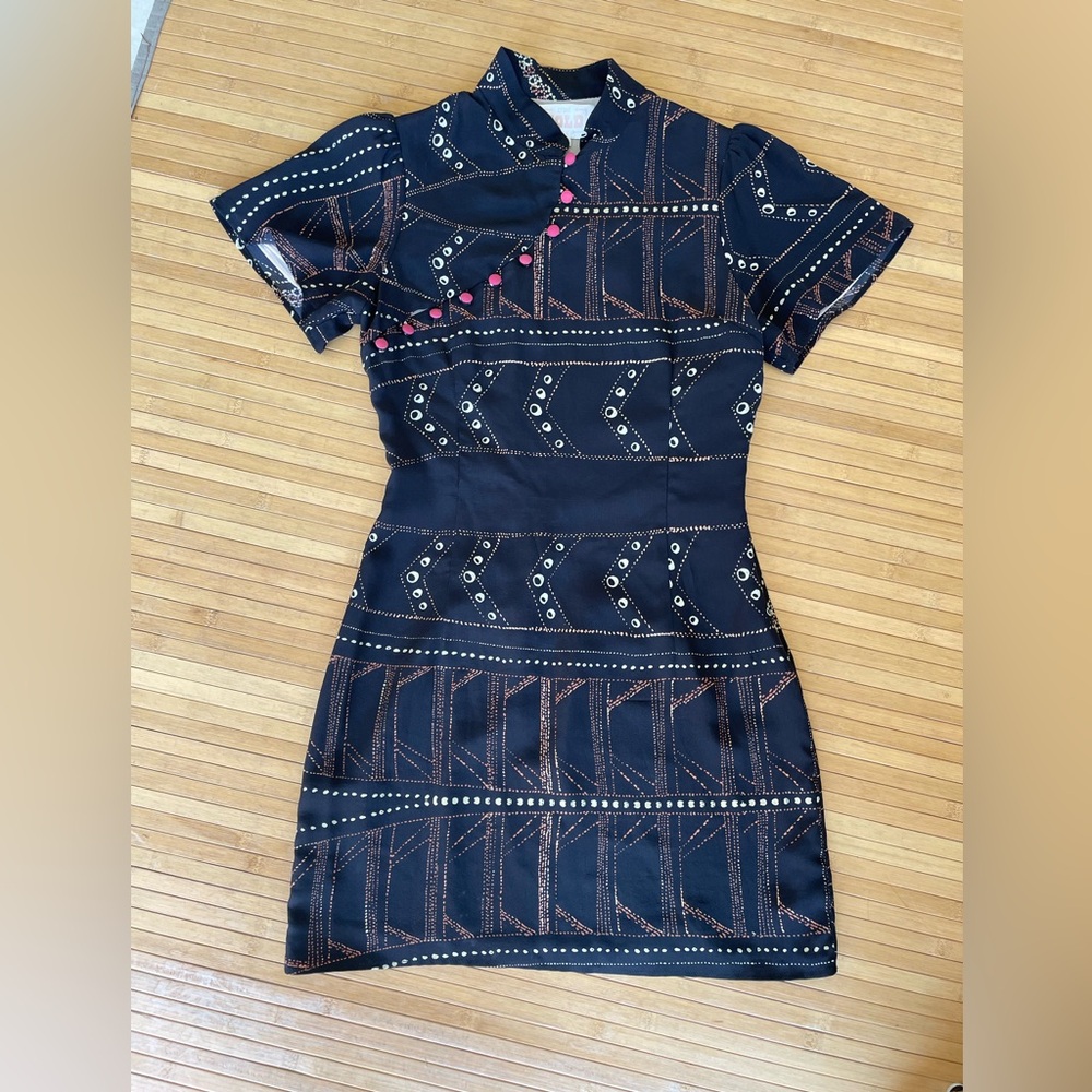 Stone Cold Fox Silk Minidress